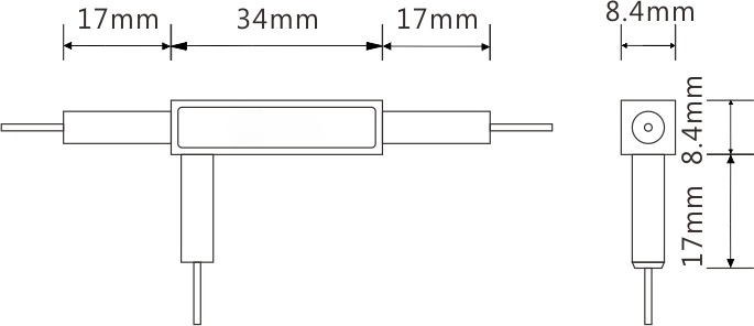 1064nm 3 Ports Optical Circulator Dimensions