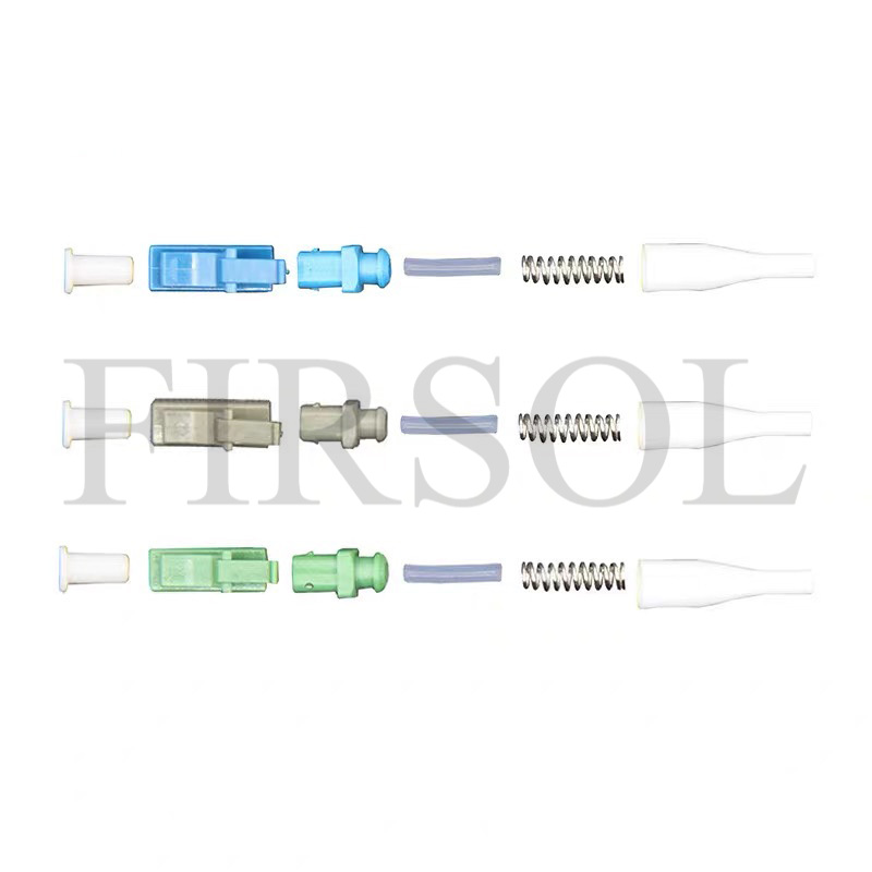 Single Mode/Multimode LC Fiber Optic Connector Components
