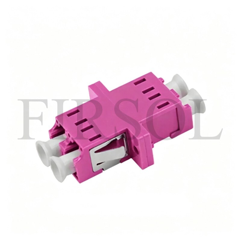 OM4 Multimode Duplex LC/UPC To LC/UPC SC Footprint Fiber Adapter With Flange
