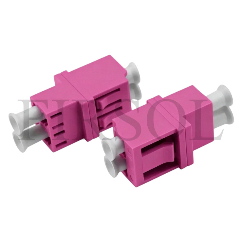 OM4 Multimode Duplex LC/UPC To LC/UPC Fiber Adapter Without Flange