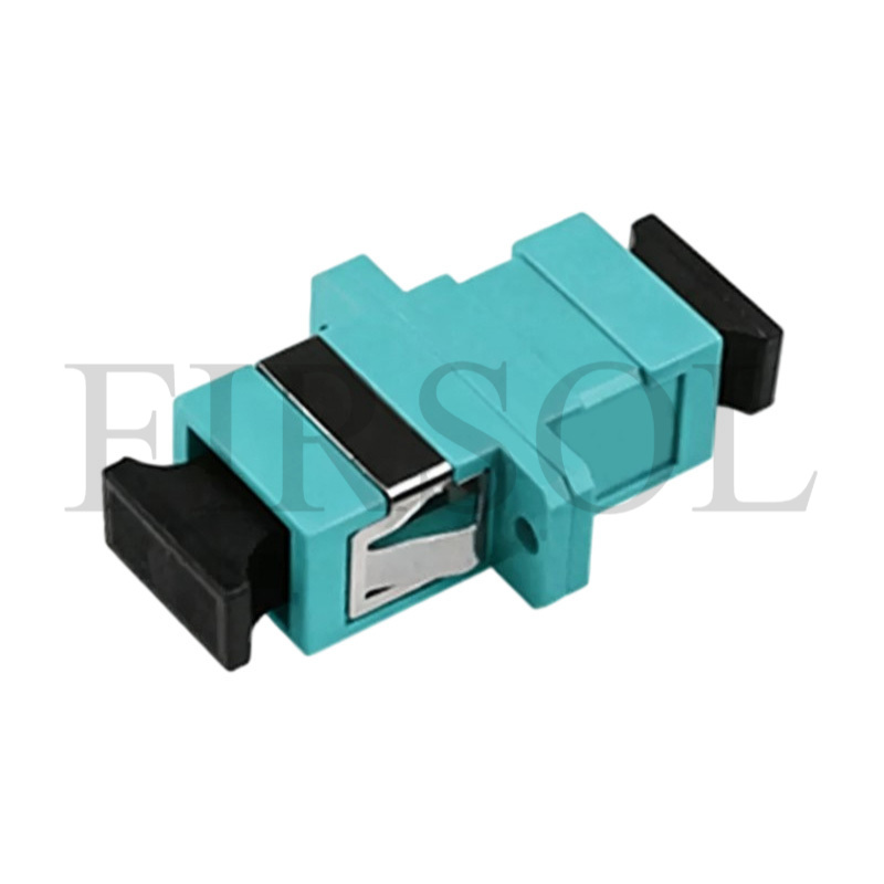 OM3 Multimode Simplex SC/UPC To SC/UPC Fiber Adapter With Flange