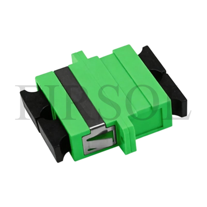 OS2 Single Mode Duplex SC/APC To SC/APC Fiber Adapter With Flange