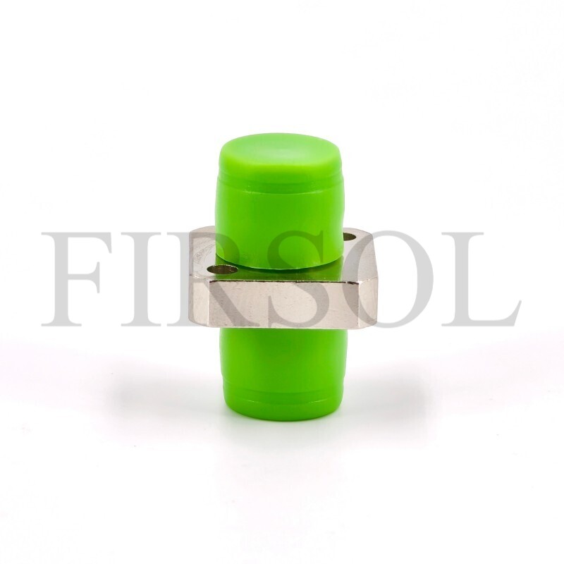 OS2 Single Mode Simplex FC/APC To FC/APC Square Solid Type One Piece Metal Fiber Adapter
