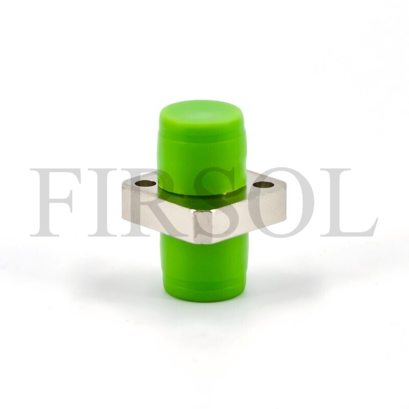 OS2 Single Mode Simplex FC/APC To FC/APC Square Solid Type One Piece Metal Fiber Adapter - image 2