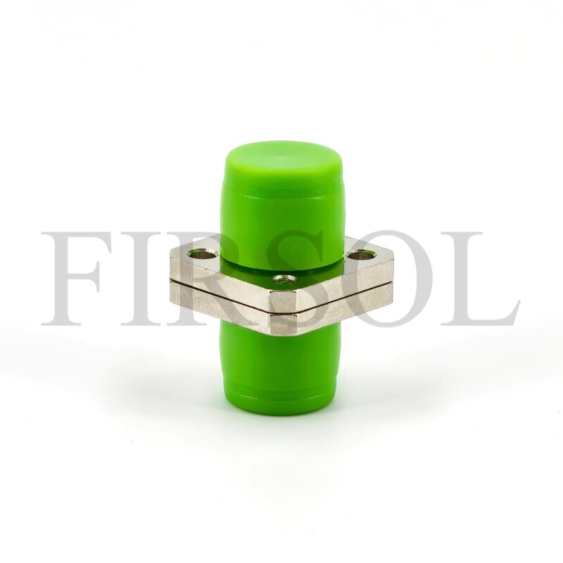 OS2 Single Mode Simplex FC/APC To FC/APC Square Solid Type Two Pieces Metal Fiber Adapter - image 2