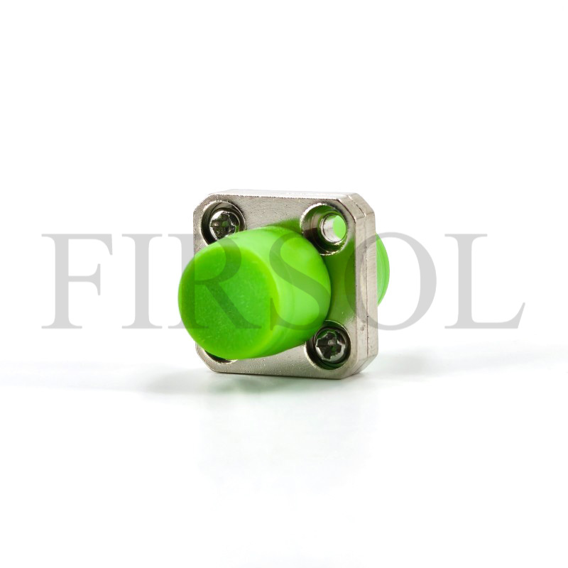 OS2 Single Mode Simplex FC/APC To FC/APC Square Solid Type Two Pieces Metal Fiber Adapter - image 3