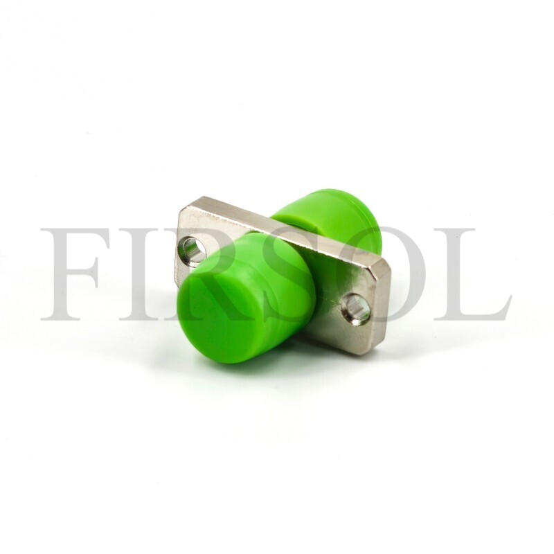 OS2 Single Mode Simplex FC/APC To FC/APC Rectangle One Piece Metal Fiber Adapter - image 2