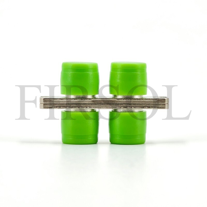 OS2 Single Mode Duplex FC/APC To FC/APC Rectangle Two Pieces Metal Fiber Adapter