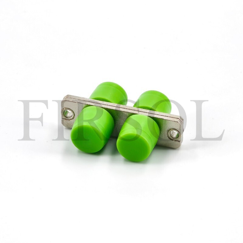 OS2 Single Mode Duplex FC/APC To FC/APC Rectangle Two Pieces Metal Fiber Adapter - image 2