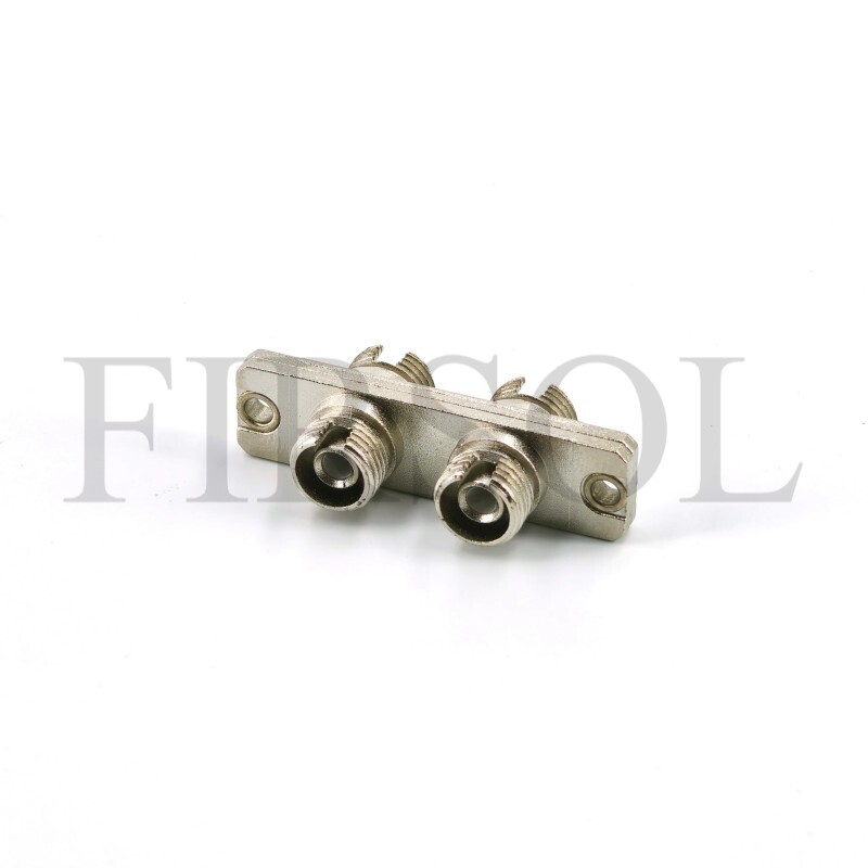 OS2 Single Mode Duplex FC/APC To FC/APC Rectangle Two Pieces Metal Fiber Adapter - image 3