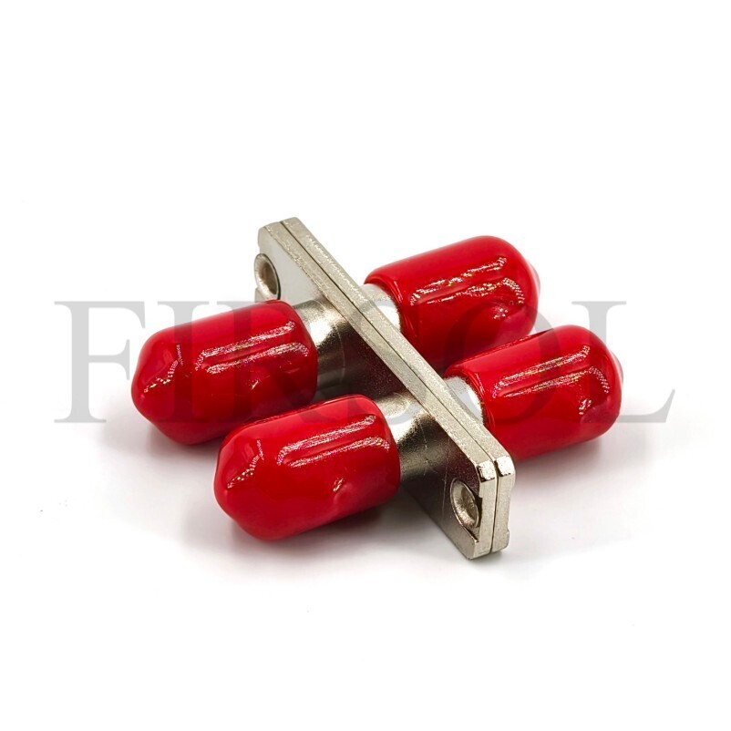 OS2 Single Mode Duplex ST/UPC To ST/UPC Metal Fiber Adapter With Flange - image 2