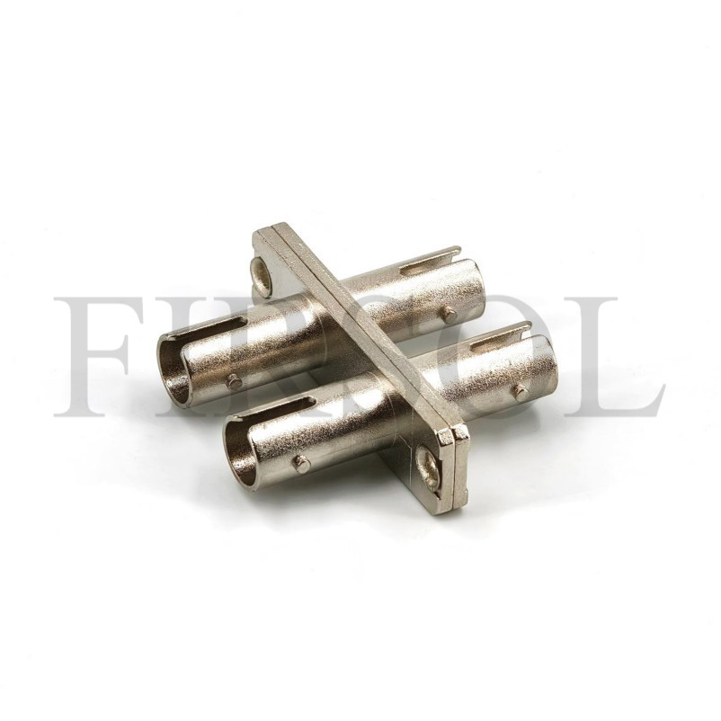 OS2 Single Mode Duplex ST/UPC To ST/UPC Metal Fiber Adapter With Flange - image 3