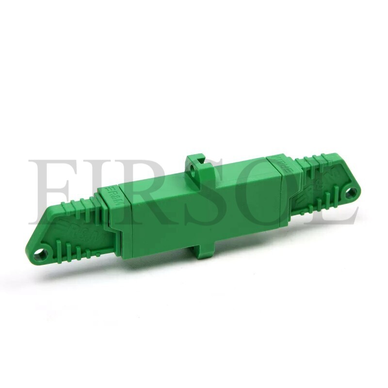 OS2 Single Mode Simplex E2000/APC To E2000/APC Fiber Adapter With Flange