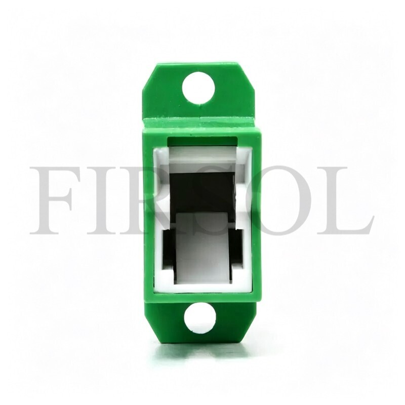 OS2 Single Mode Simplex E2000/APC To E2000/APC Fiber Adapter With Flange - image 3