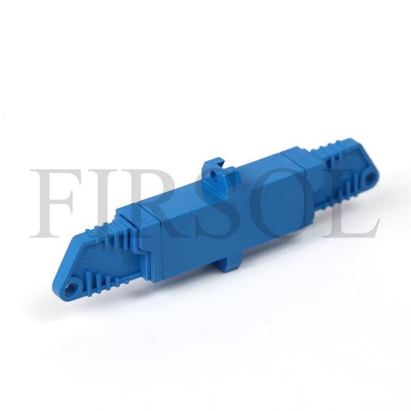 OS2 Single Mode Simplex E2000/UPC To E2000/UPC Fiber Adapter With Flange