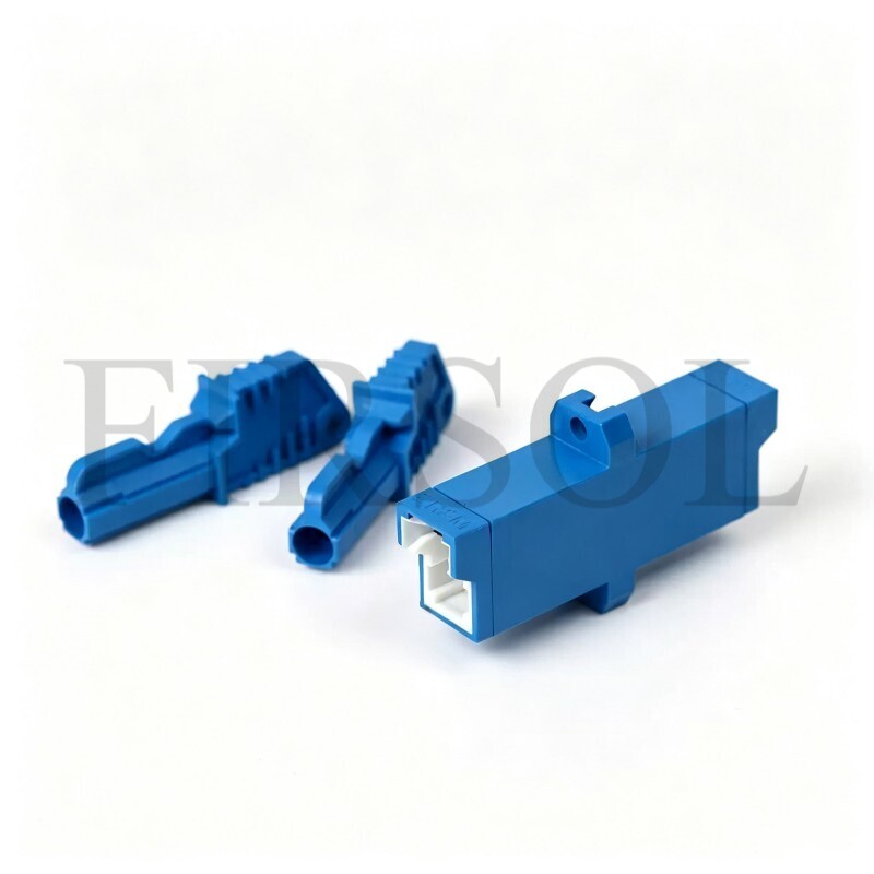 OS2 Single Mode Simplex E2000/UPC To E2000/UPC Fiber Adapter With Flange - image 2