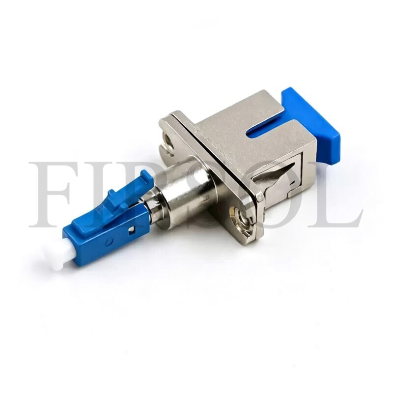 OS2 Single Mode Simplex SC/UPC Female To LC/UPC Male Hybrid Metal Fiber Adapter
