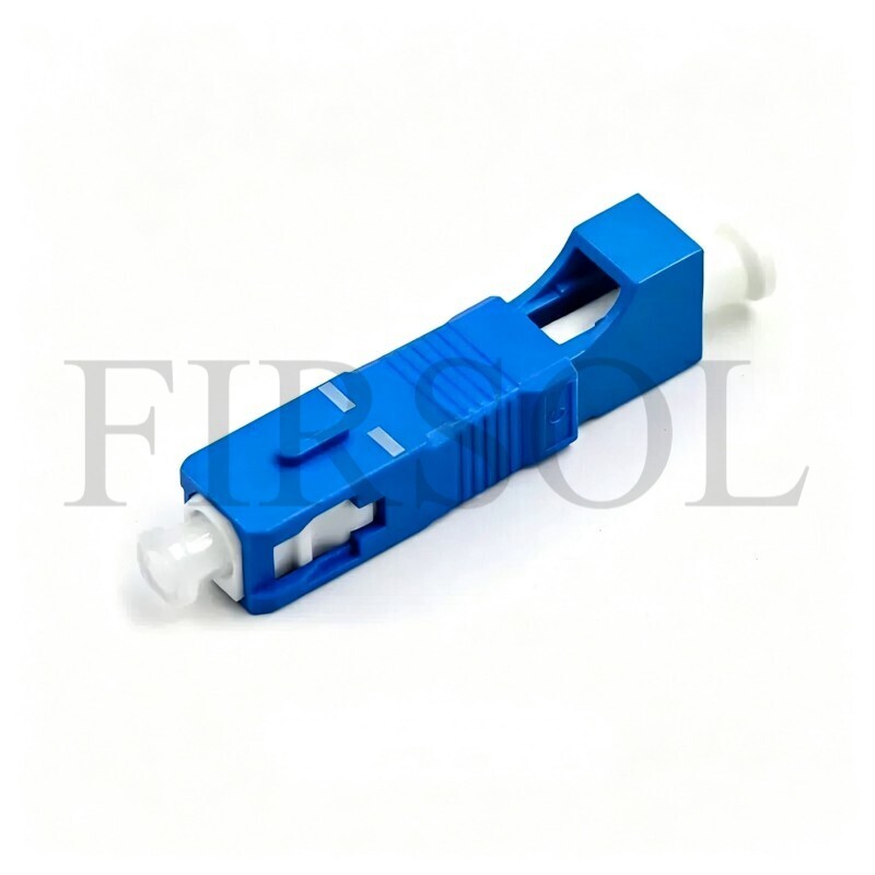 OS2 Single Mode Simplex LC/UPC Female To SC/UPC Male Hybrid Fiber Adapter