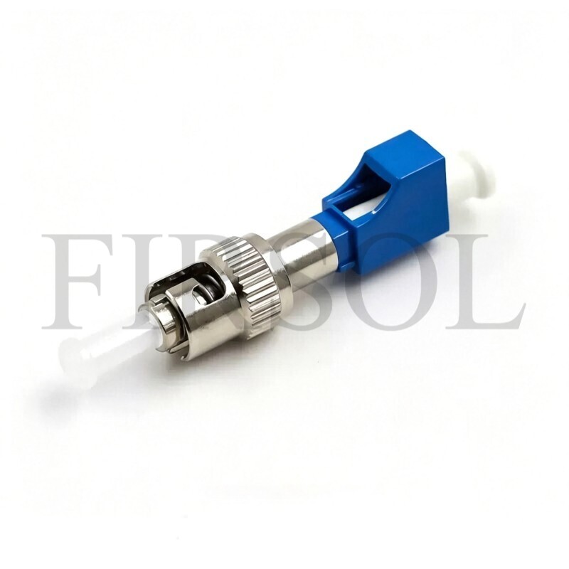 OS2 Single Mode Simplex LC/UPC Female To ST/UPC Male Hybrid Fiber Adapter