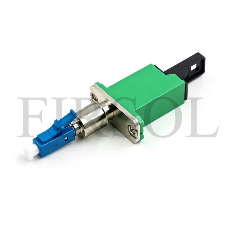 OS2 Single Mode Simplex E2000/APC Female To LC/UPC Male Hybrid Fiber Adapter With Flange