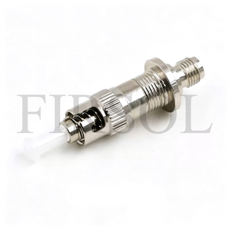 OS2 Single Mode Simplex SMA905 Female To ST/UPC Male Hybrid Metal Fiber Adapter