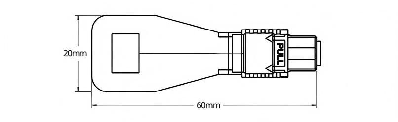 MTP MPO Fiber Loopback Module Dimensions