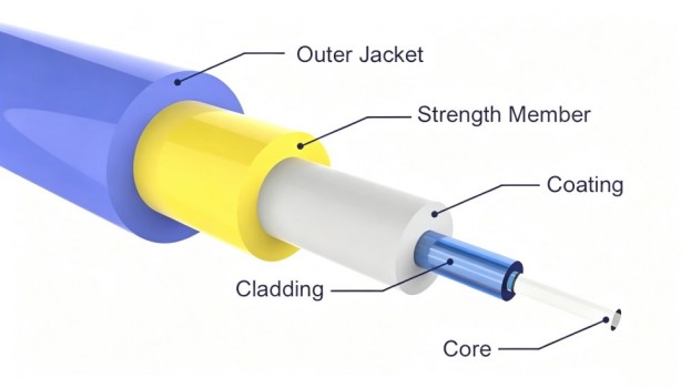 What Is Fiber Optics? - Composition of optical fiber