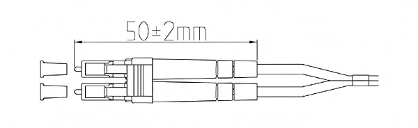 Duplex LC 2.0mm Boot Fiber Connector Dimensions