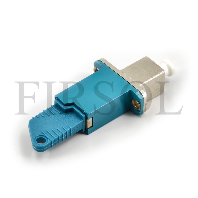 E2000/UPC Female To LC/UPC Female OS2 Single Mode Simplex Hybrid Fiber Adapter With Flange - image 2