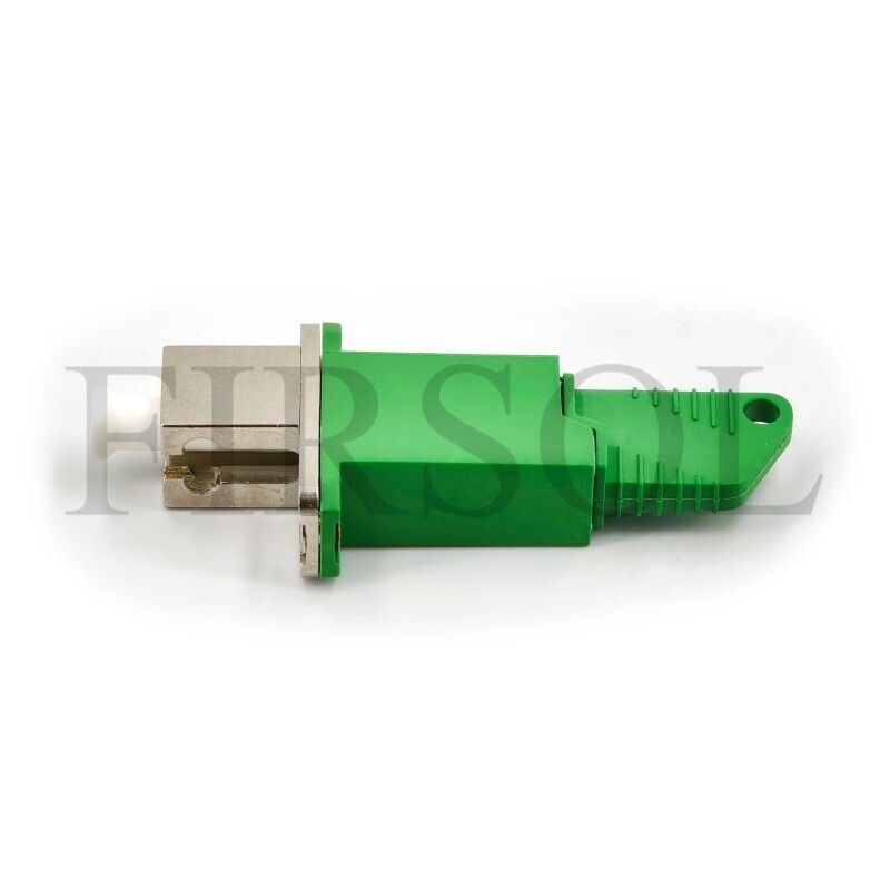 E2000/APC Female To LC/APC Female OS2 Single Mode Simplex Hybrid Fiber Adapter With Flange - image 3