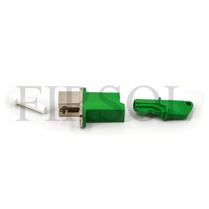 E2000/APC Female To LC/APC Female OS2 Single Mode Simplex Hybrid Fiber Adapter With Flange - image 4