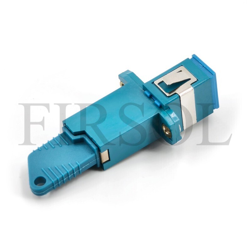 E2000/UPC Female To SC/UPC Female OS2 Single Mode Simplex Hybrid Fiber Adapter With Flange - image 2
