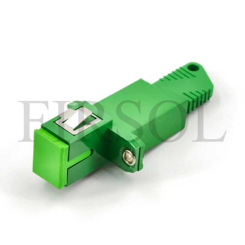 E2000/APC Female To SC/APC Female OS2 Single Mode Simplex Hybrid Fiber Adapter With Flange