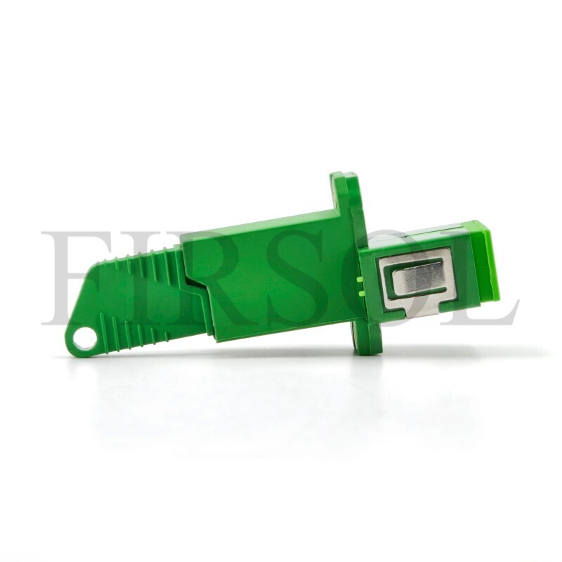 E2000/APC Female To SC/APC Female OS2 Single Mode Simplex Hybrid Fiber Adapter With Flange - image 3