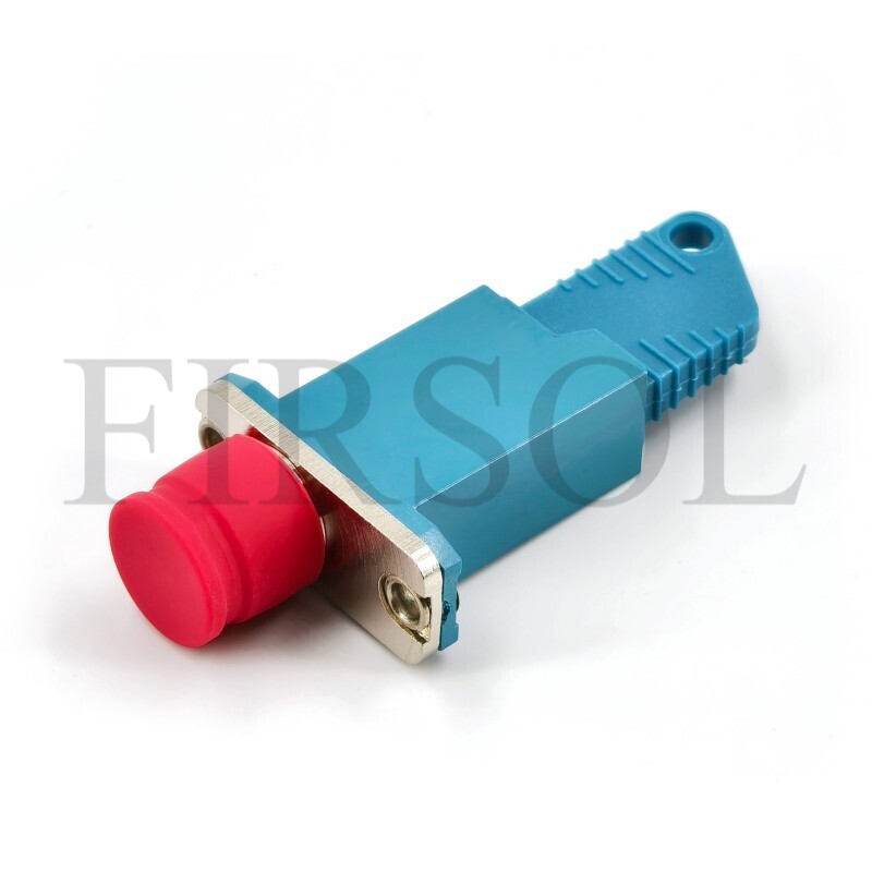 E2000/UPC Female To FC/UPC Female OS2 Single Mode Simplex Hybrid Fiber Adapter With Flange