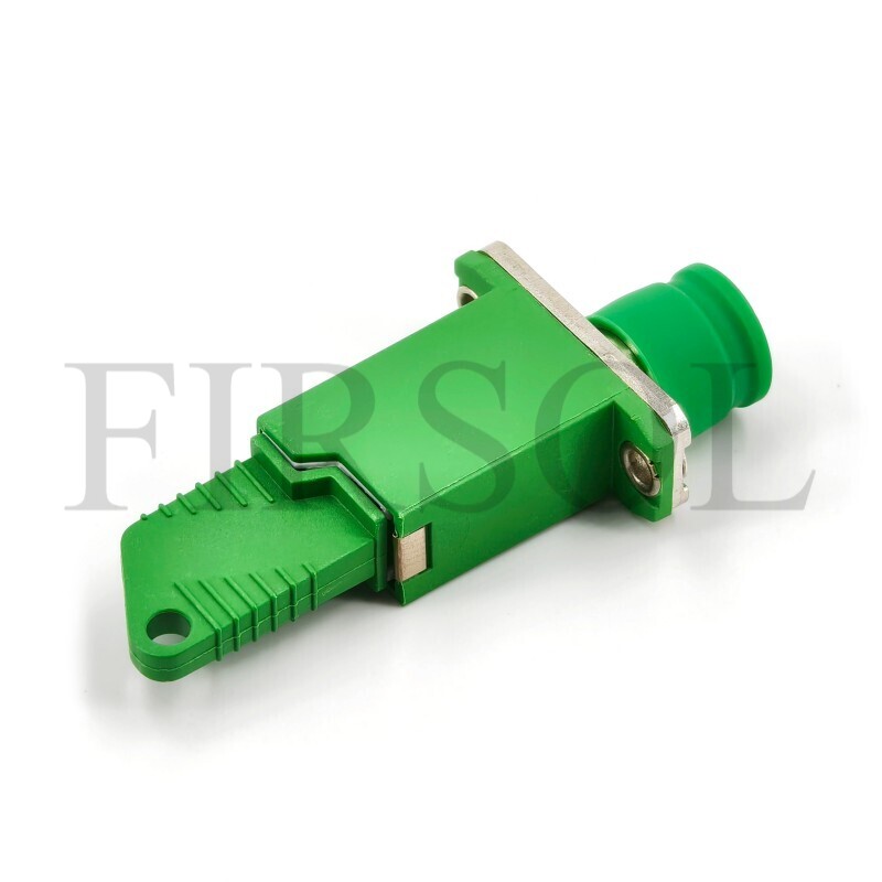 E2000/APC Female To FC/APC Female OS2 Single Mode Simplex Hybrid Fiber Adapter With Flange - image 2