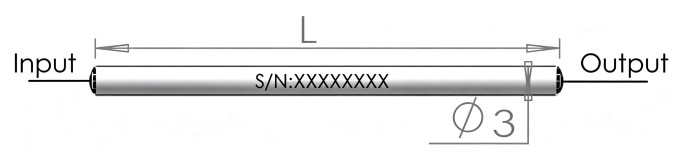 In Line Fixed Fiber Optic Attenuator Dimensions